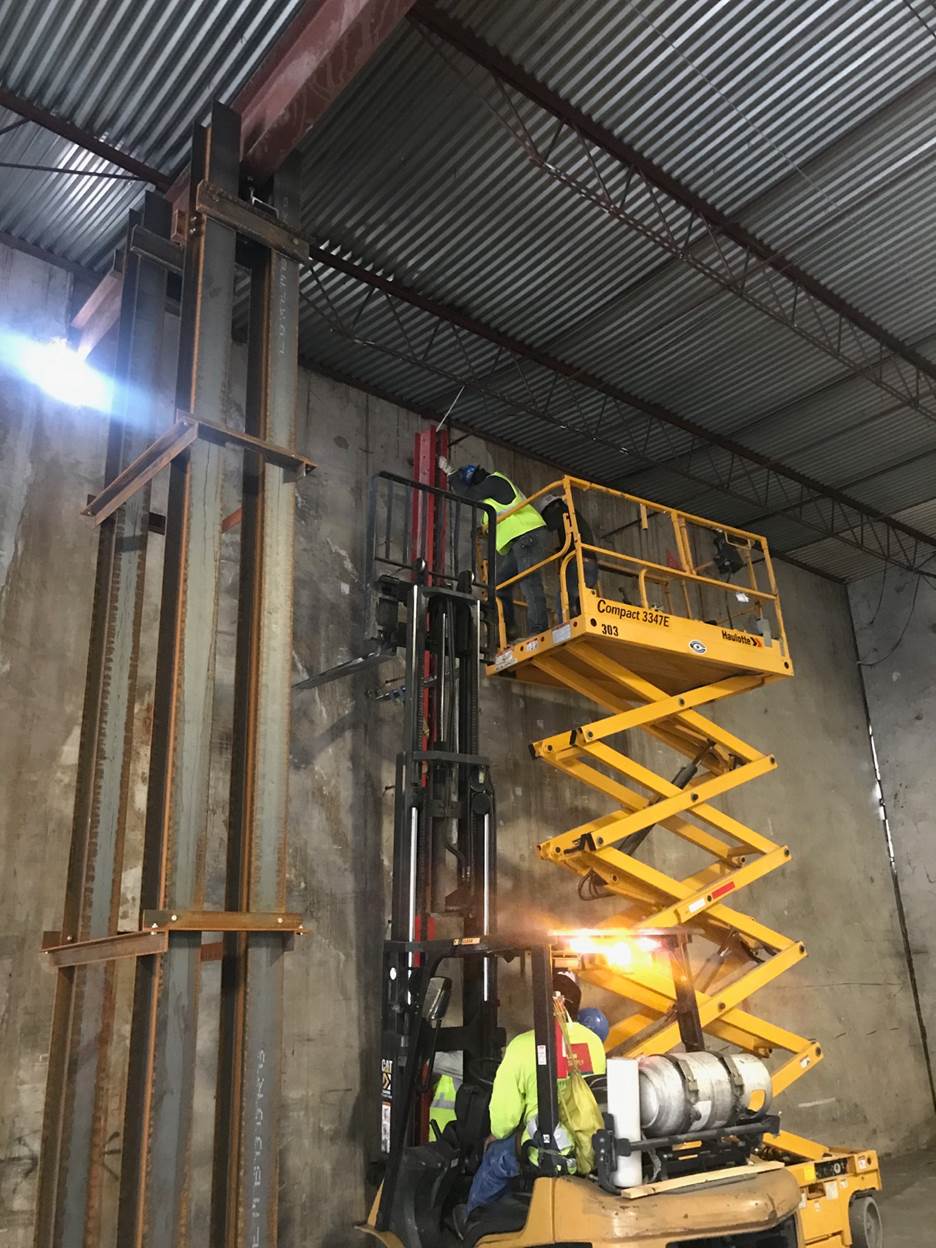 Structural Engineered Repairs - warehouse with partial wall collapse