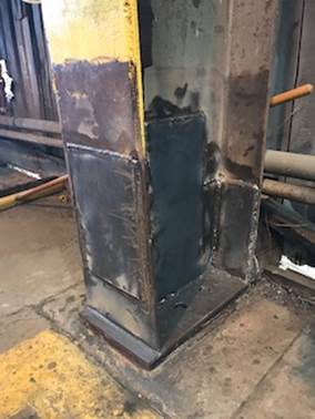 Column repair at gas tank facility