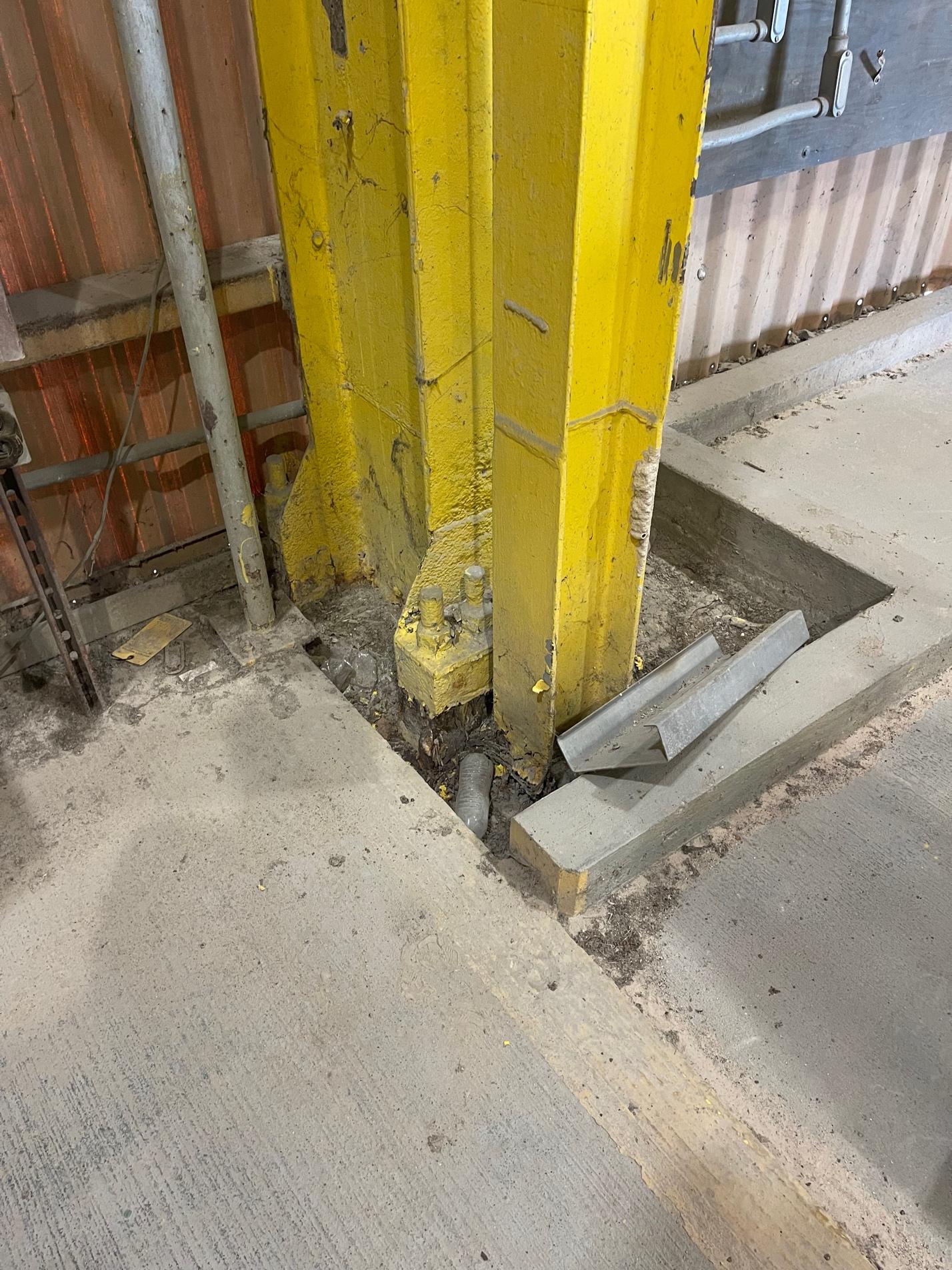 Metal Building Structural Repair in Houston TX. Column repair.